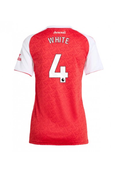 Arsenal Ben White #4 Jalkapallovaatteet Naisten Kotipaita 2025-26 Lyhythihainen Arsenal Ben White #4 Jalkapallovaatteet Naisten Kotipaita 2025-26 Lyhythihainen